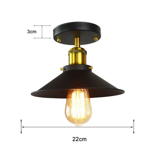 vintage taklampe i industriell stil – retro belysning for stue og gang | Skanto