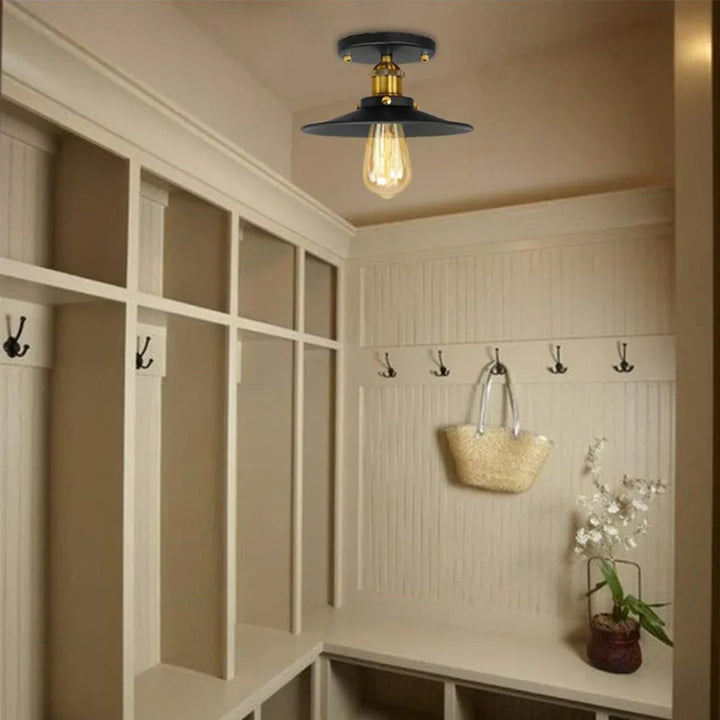 vintage taklampe i industriell stil – retro belysning for stue og gang | Skanto