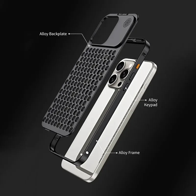 Skanto | Pustende Parfyme Aluminiumlegering Varmeavledning Telefondeksel For iPhone 12 13 14 15 Pro Max Plus Avtakbart Deksel