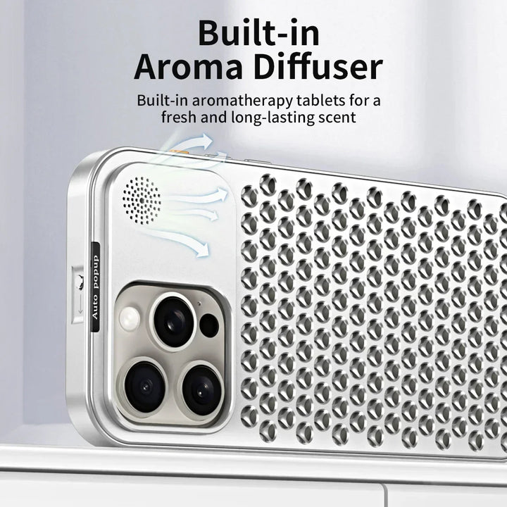 Skanto | Pustende Parfyme Aluminiumlegering Varmeavledning Telefondeksel For iPhone 12 13 14 15 Pro Max Plus Avtakbart Deksel