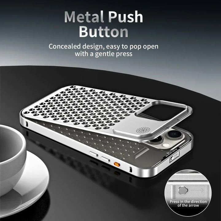 Skanto | Pustende Parfyme Aluminiumlegering Varmeavledning Telefondeksel For iPhone 12 13 14 15 Pro Max Plus Avtakbart Deksel