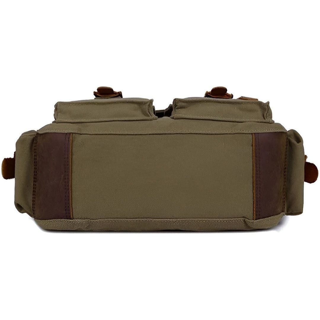 Skanto | Michael Bag – Vintage Canvas Budbag for menn med lærdetaljer