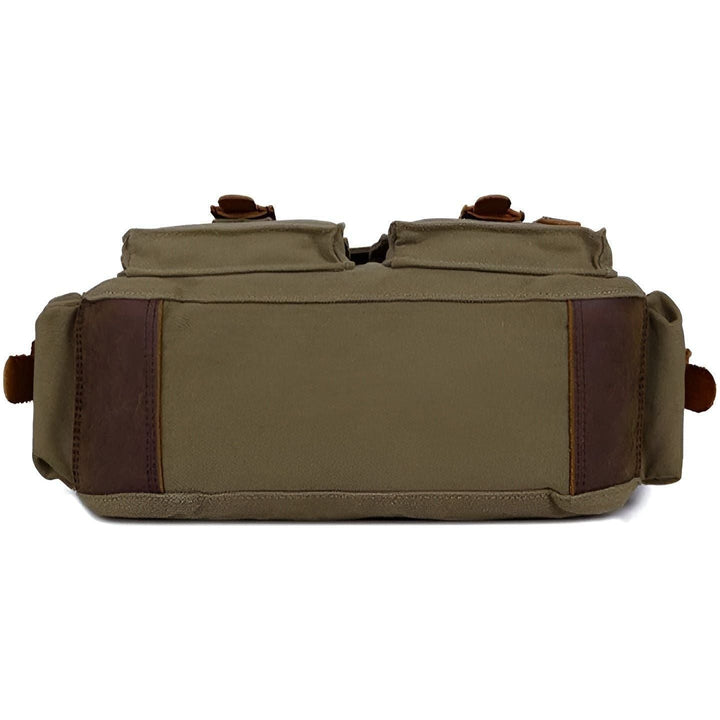 Skanto | Michael Bag – Vintage Canvas Budbag for menn med lærdetaljer