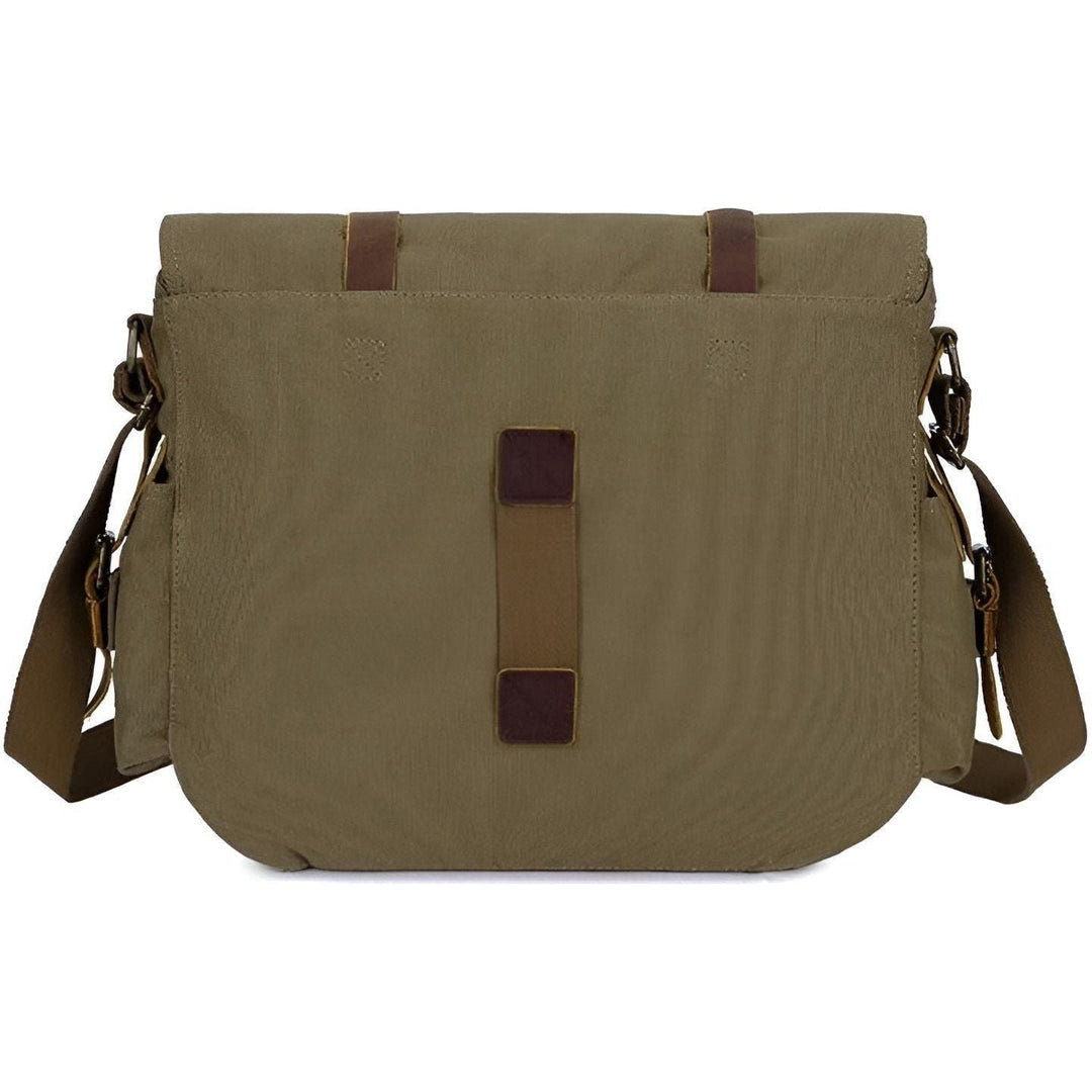 Skanto | Michael Bag – Vintage Canvas Budbag for menn med lærdetaljer