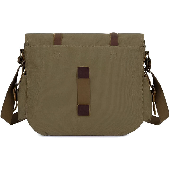 Skanto | Michael Bag – Vintage Canvas Budbag for menn med lærdetaljer