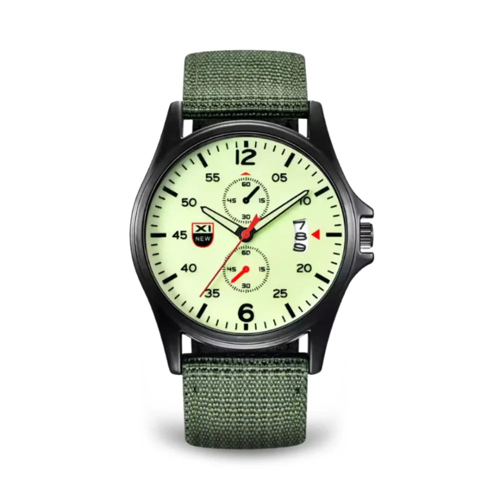 Skanto | Militær Quartz Klokke – Lett Taktisk Nylon Rem Klokke for Menn