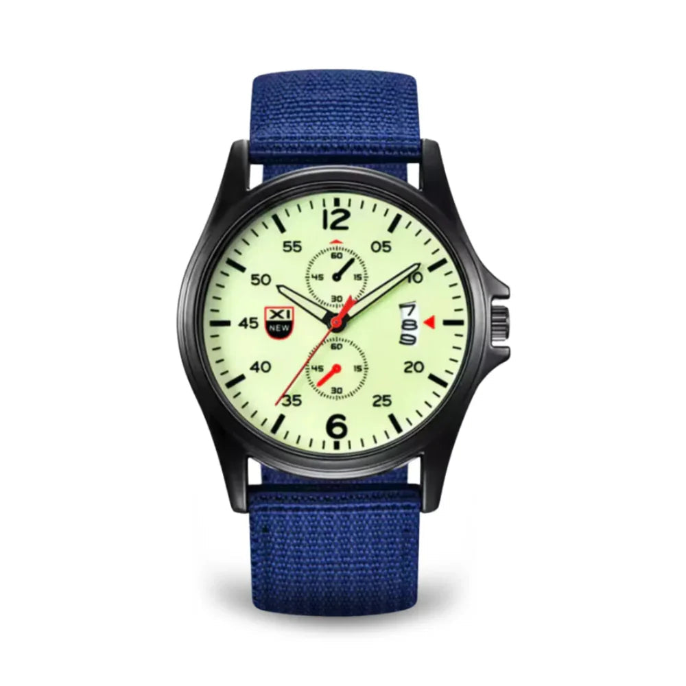 Skanto | Militær Quartz Klokke – Lett Taktisk Nylon Rem Klokke for Menn