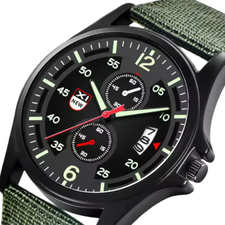 Skanto | Militær Quartz Klokke – Lett Taktisk Nylon Rem Klokke for Menn