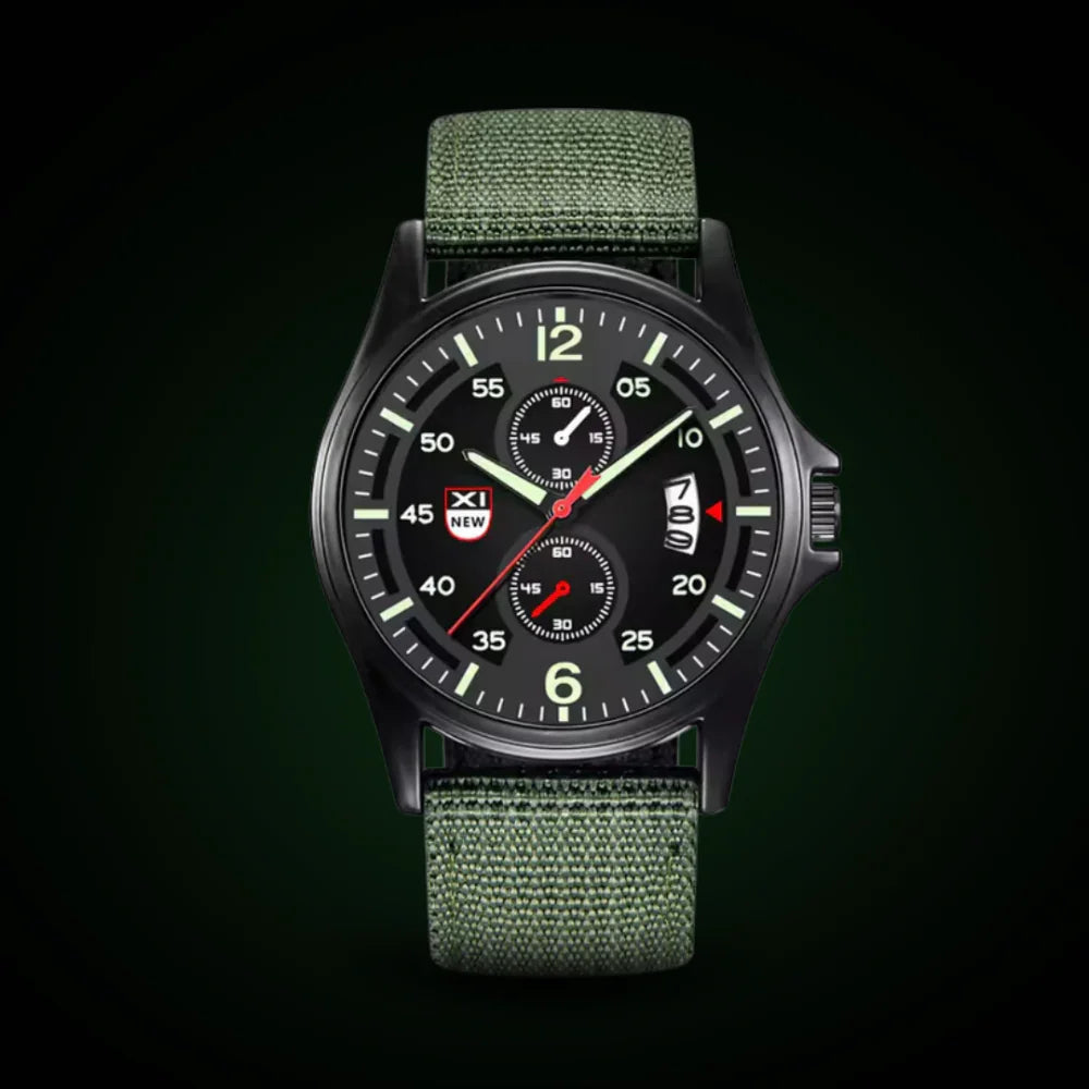 Skanto | Militær Quartz Klokke – Lett Taktisk Nylon Rem Klokke for Menn