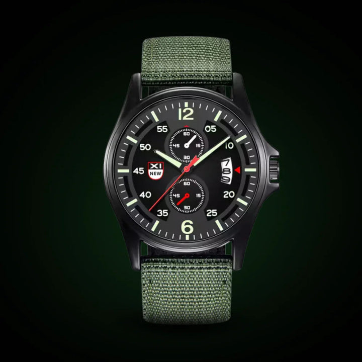 Skanto | Militær Quartz Klokke – Lett Taktisk Nylon Rem Klokke for Menn