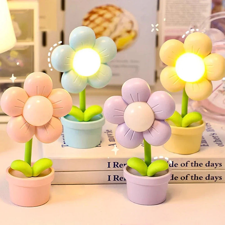 BloomLite – Atmosfærisk Blomsterformet Bordlampe med Myk LED Lys Skanto