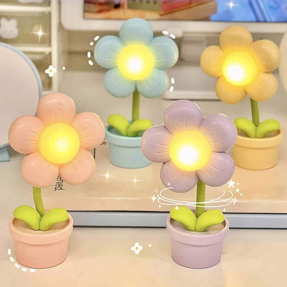 BloomLite – Atmosfærisk Blomsterformet Bordlampe med Myk LED Lys Skanto