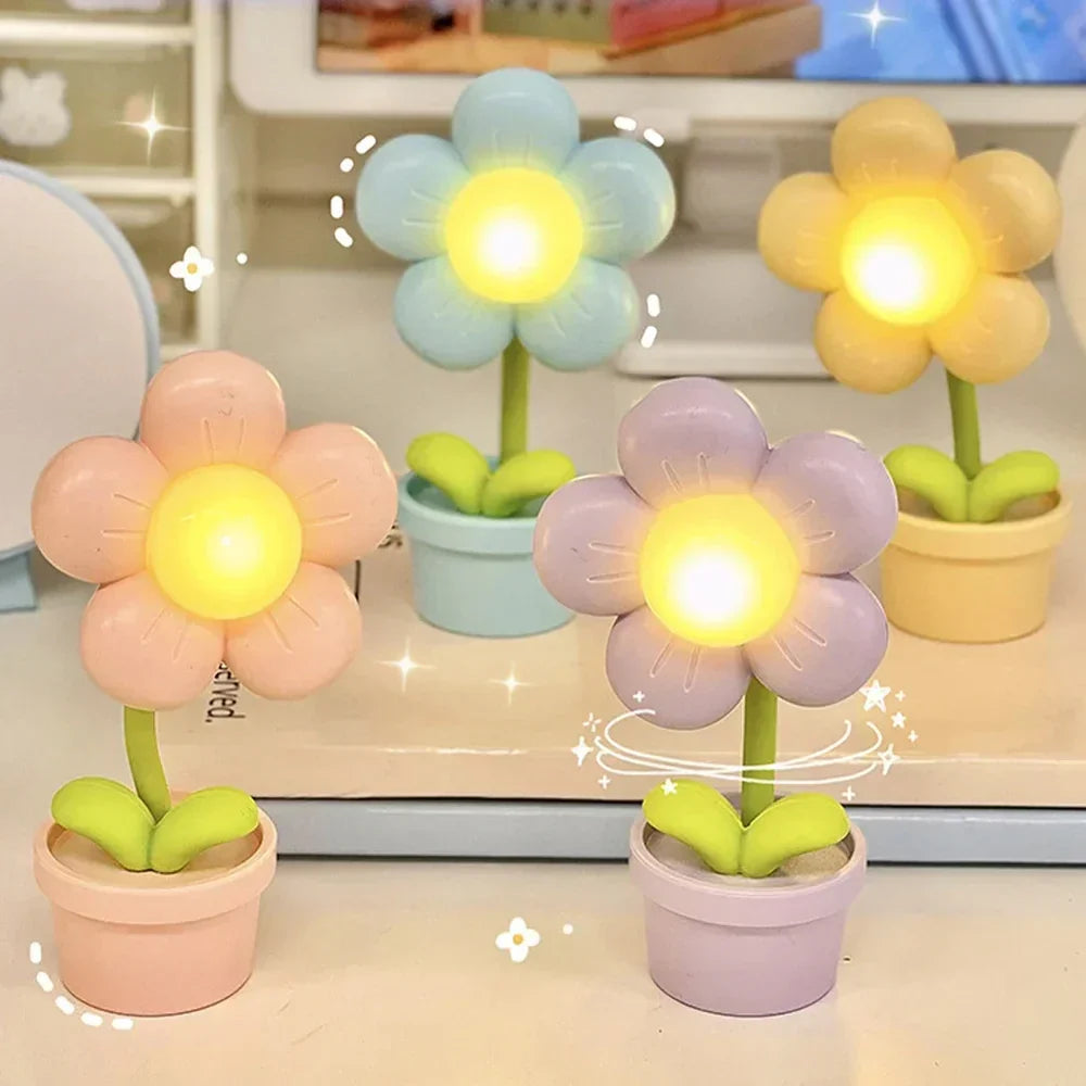 Liten Blomster Beroligende Bordlampe - BlossomGlow | Skanto