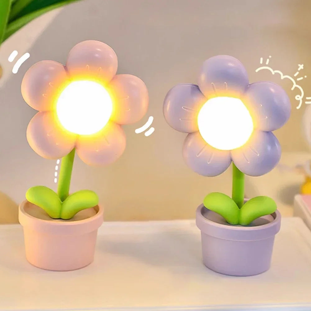 BloomLite – Atmosfærisk Blomsterformet Bordlampe med Myk LED Lys Skanto