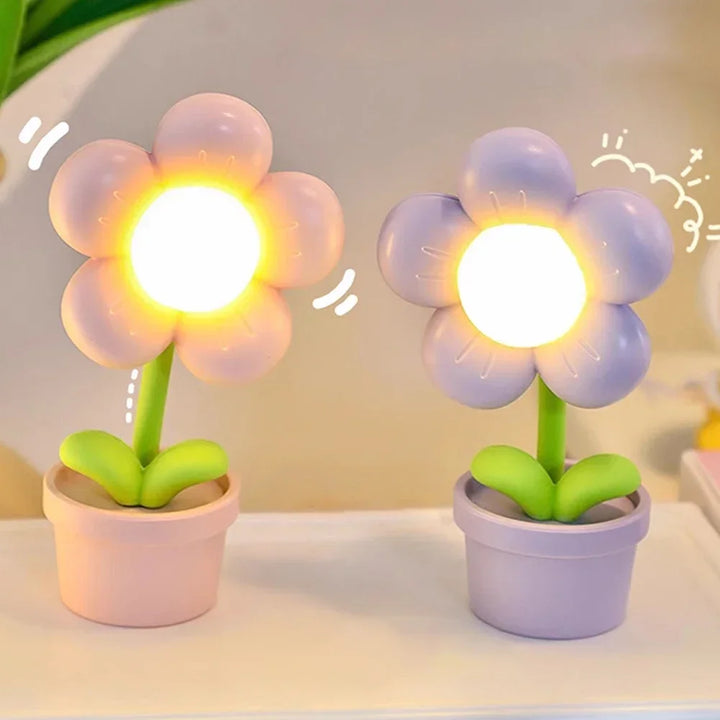 BloomLite – Atmosfærisk Blomsterformet Bordlampe med Myk LED Lys Skanto