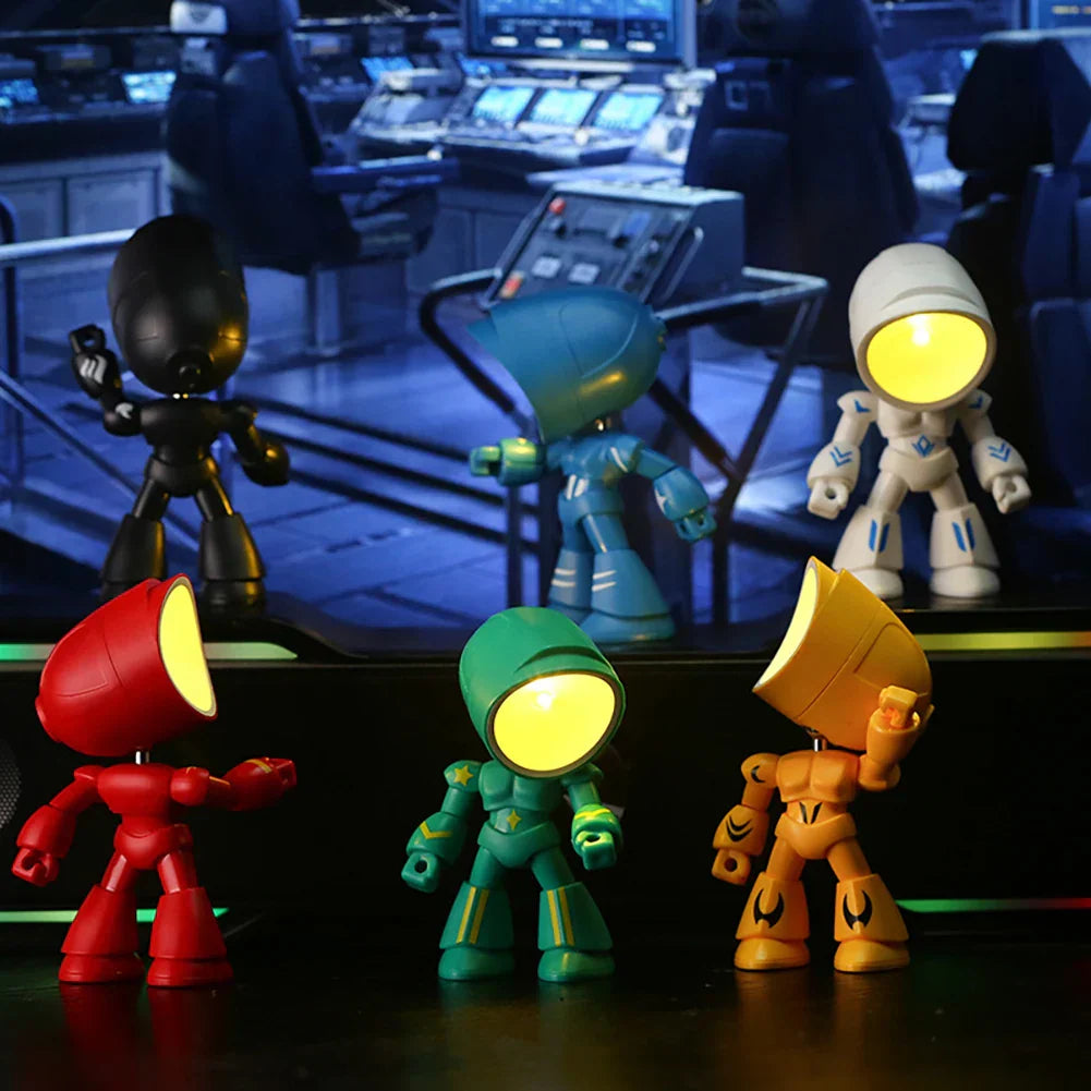 Søt Robot Bordlampe – Kreativ LED Lys for Barns Rom og Skrivebord | Skanto