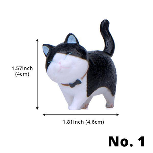 Mini Spaserende Katt Figurer | Skanto