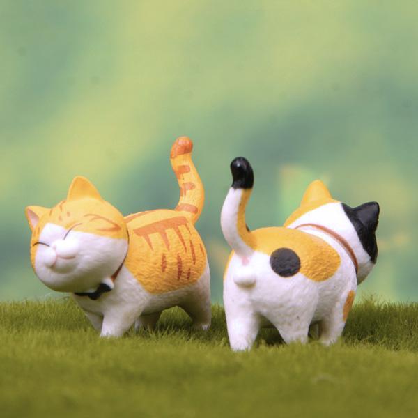 Mini Spaserende Katt Figurer | Skanto