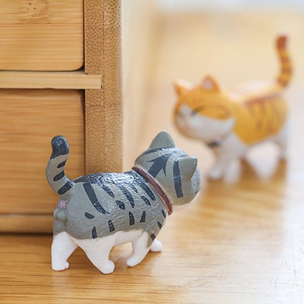Mini Spaserende Katt Figurer | Skanto