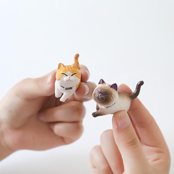 Mini Spaserende Katt Figurer | Skanto