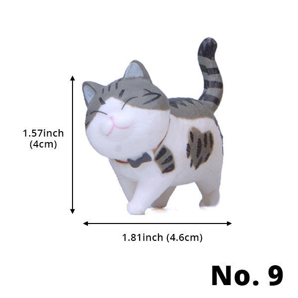 Mini Spaserende Katt Figurer | Skanto