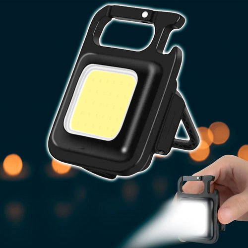 Nøkkelring COB-LED lommelykt - oppladbar - 3 lysmoduser | Skanto