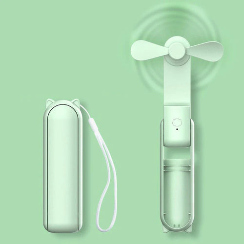 Skanto | Oppladbar USB-vifte med powerbank-funksjon og sammenleggbart håndtak