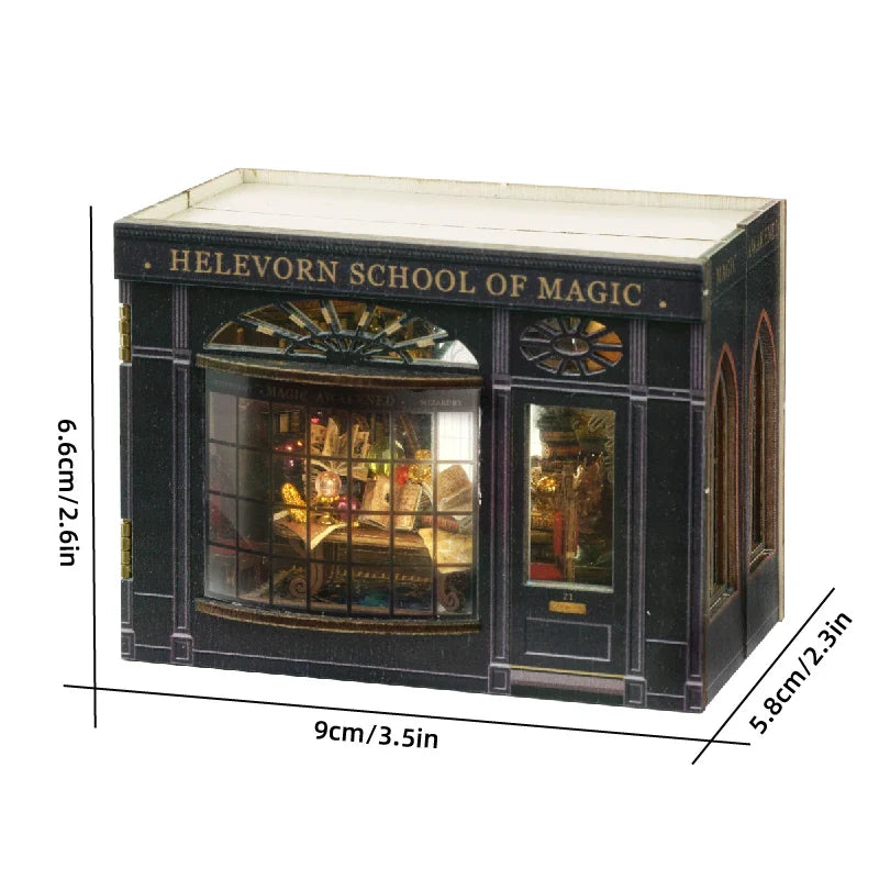 Skanto | Miniatyr Tre Dukkehus – Kreativ Byggesett med LED-Belysning & Møbler