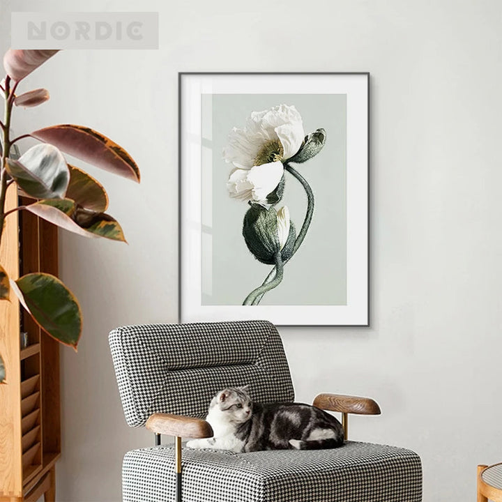 Minimalistisk abstrakt floral veggkunst Fine-Art lerretsutskrifter inspirerende sitat plakat galleri veggbilder for stue soverom kunstdekor | Skanto