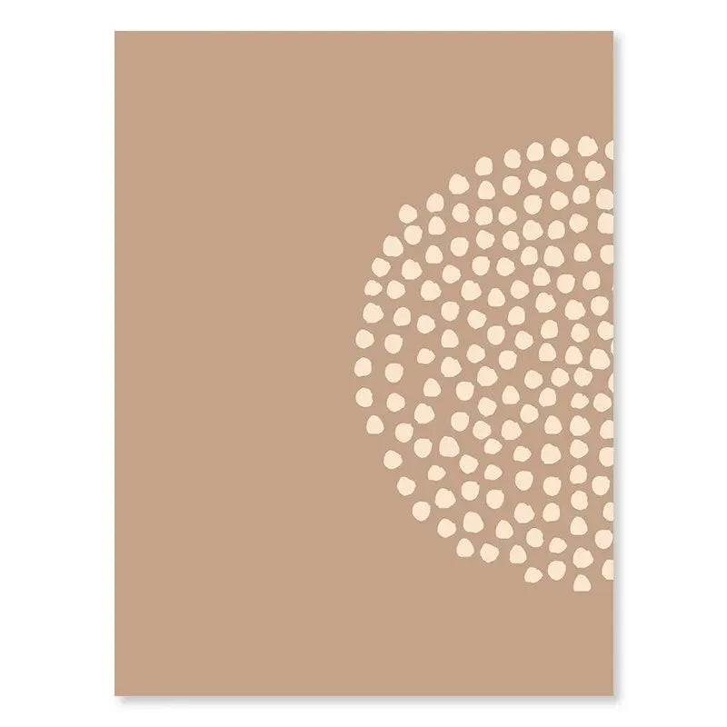 Minimalistisk abstrakt geometrisk månefaser linjekunst veggkunst fine art lerrettrykk bilder for moderne leilighet stue nordisk interiør | Skanto