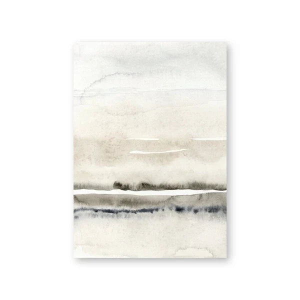 Minimalistisk abstrakt landskapsveggkunst Fine Art lerretsutskrifter Beige Grå bilder for moderne stue soverom spisestueSkandinavisk interiør | Skanto
