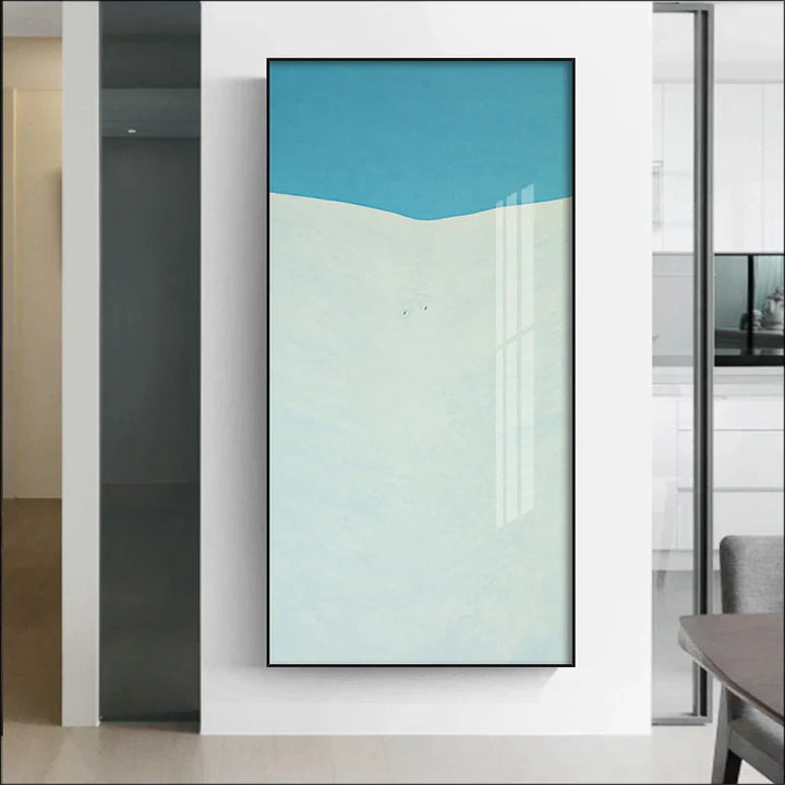 Minimalistisk abstrakt landskaps veggkunst Fine Art lerretsutskrifter Fargede vertikale formater Bilder for stue Foaje Mottaksroms Moderne kunst Dekor | Skanto