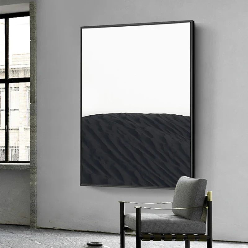 Minimalistisk Svart Hvit Arkitektonisk Abstrakt Veggkunst Fine Art Lerretsutskrifter Bilder For Moderne Leilighet Stuekunst For Moderne Innredning | Skanto