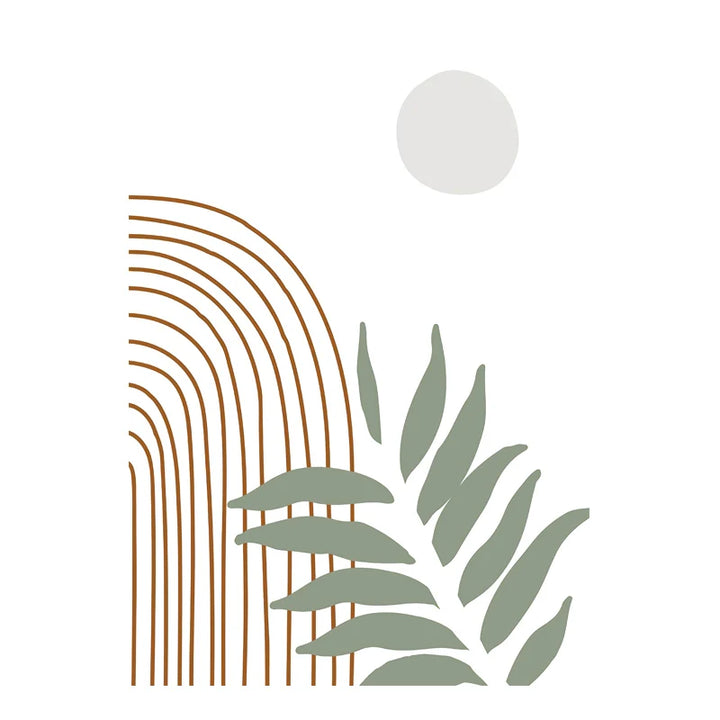 Minimalistisk Bohemsk Botanisk Veggkunst Fint Kunst Lærredstrykk Nøytral Farge Galleri Veggbilder For Stue | Skanto