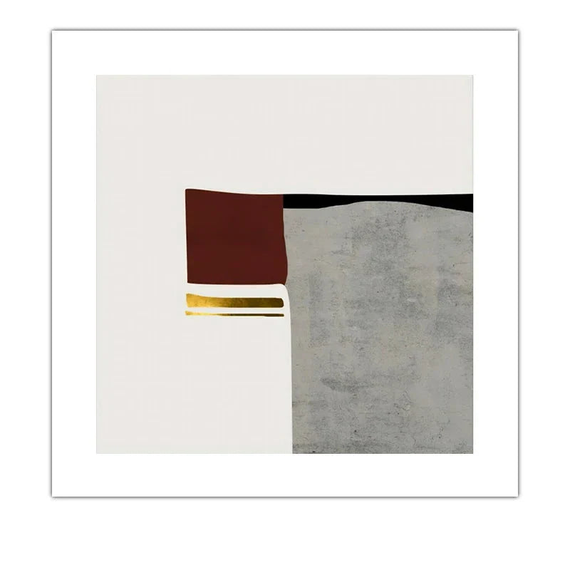 Minimalistisk samtids fargeblokk abstrakt veggkunst Fin kunst lerretstrykk Bilder for moderne leilighet Stue Soverom kunstdekorasjon | Skanto