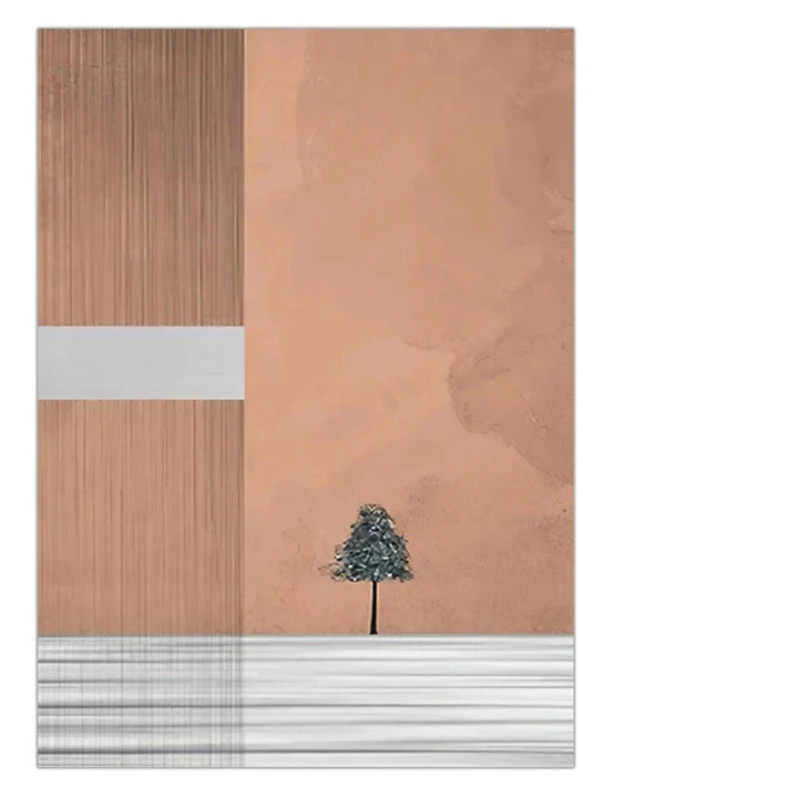 Minimalistisk landskap fargeblokk abstrakt veggkunst kunstnerisk lerretsutskrift moderne bilde for moderne leilighet stue hjemmekontor dekor | Skanto