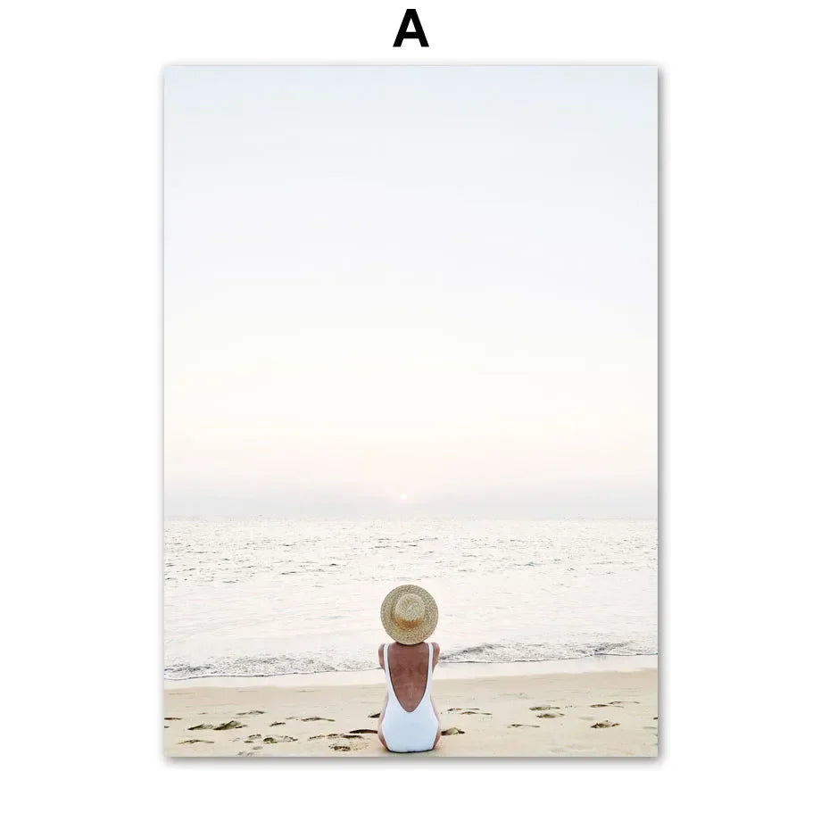 Minimalistisk livsstil Strand Landskap Veggkunst Fine Art Lerrettrykk Galleri Veggmalerier av ro for stuen Skandinavisk interiør | Skanto