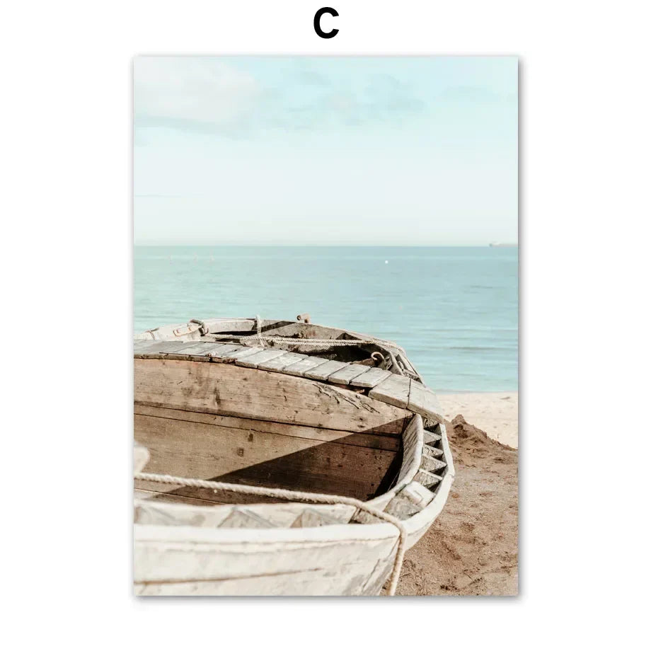Minimalistisk livsstil Strand Landskap Veggkunst Fine Art Lerrettrykk Galleri Veggmalerier av ro for stuen Skandinavisk interiør | Skanto