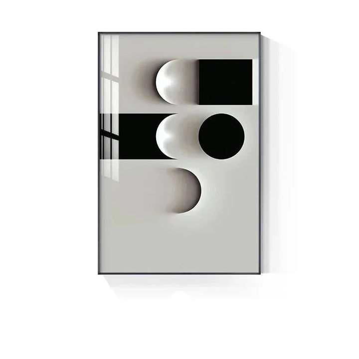 Minimalistisk moderne estetikk abstrakt geometrisk veggkunst Fine Art lerrettrykk bilder for moderne leilighet-stuer hjemmekontor dekor | Skanto
