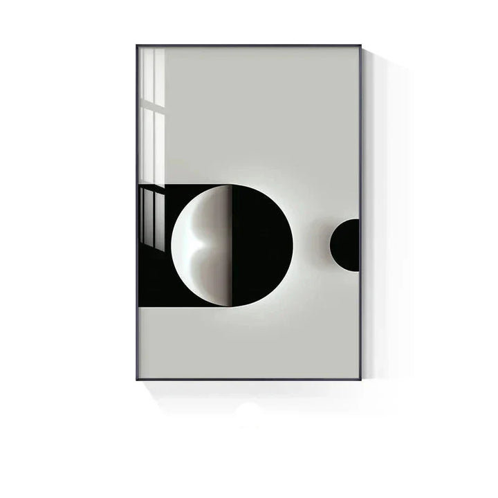 Minimalistisk moderne estetikk abstrakt geometrisk veggkunst Fine Art lerrettrykk bilder for moderne leilighet-stuer hjemmekontor dekor | Skanto