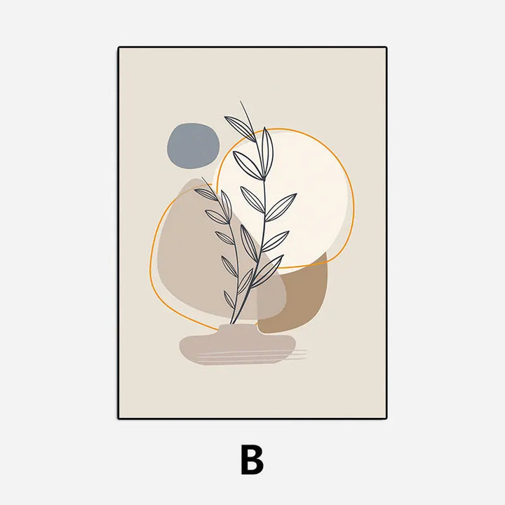 Minimalistisk naturlig stilleben veggkunst Fine Art lerretsutskrifter nøytrale farger nordiske bilder for stue spisestue soverom kunst dekor | Skanto