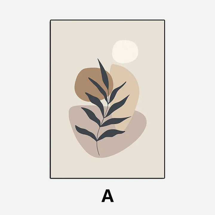 Minimalistisk naturlig stilleben veggkunst Fine Art lerretsutskrifter nøytrale farger nordiske bilder for stue spisestue soverom kunst dekor | Skanto
