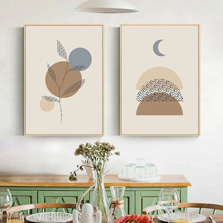 Minimalistisk naturlig stilleben veggkunst Fine Art lerretsutskrifter nøytrale farger nordiske bilder for stue spisestue soverom kunst dekor | Skanto