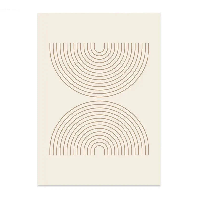 Minimalistisk Sol Måne Linjekunst Veggkunst Fine Art Lerretstrykk Nøytrale Farger Galleri Veggbilder For Moderne Stue Skandinavisk Innredning | Skanto