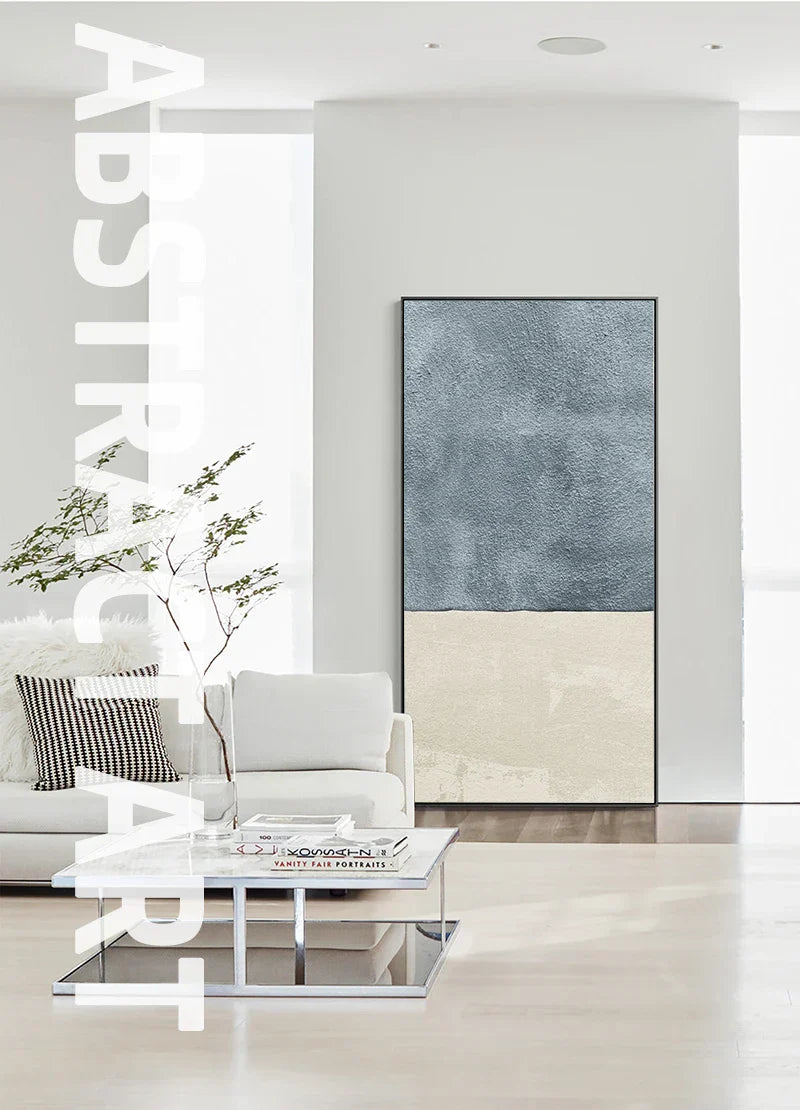 Minimalistisk Teksturert Abstrakt Veggkunst Fin Kunstler lerrettrykk Bilder For Moderne Stuer Foyer Kunst For Samtidsinteriør | Skanto