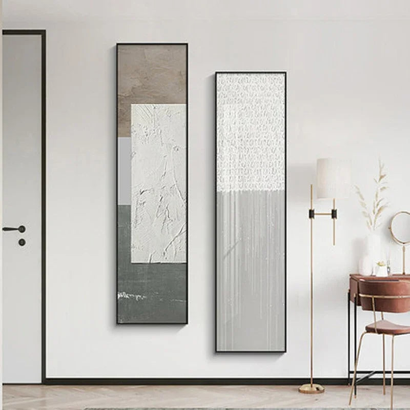 Minimalist Urban Abstract Veggkunst Fine Art Lerretsutskrifter Høye Loddrette Bilder For Inngang Foyer Stue Hjemme Kontor Dekor | Skanto