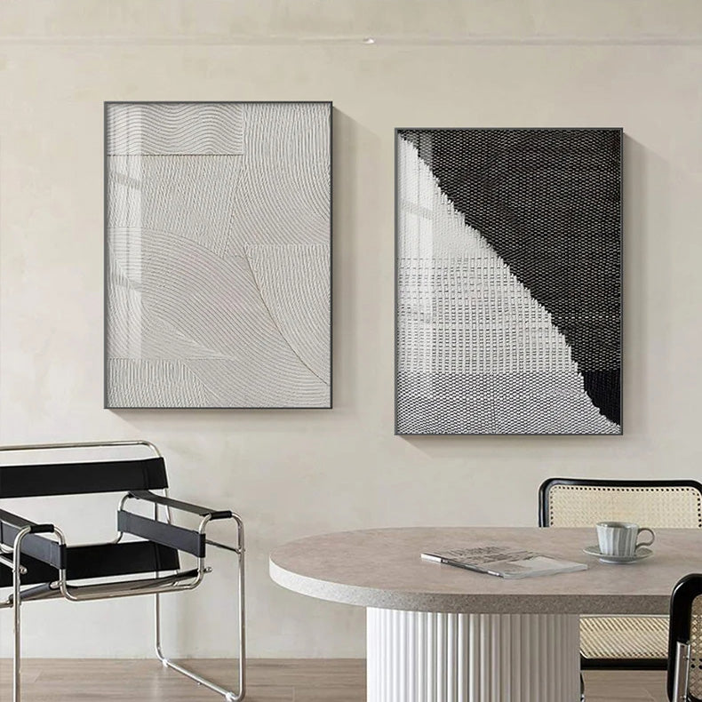 Minimalistisk urban teksturell abstrakt veggkunst Fine Art lerretsutskrifter nøytrale farger bilder for moderne leilighet stue hjemmekontor kunst dekor | Skanto
