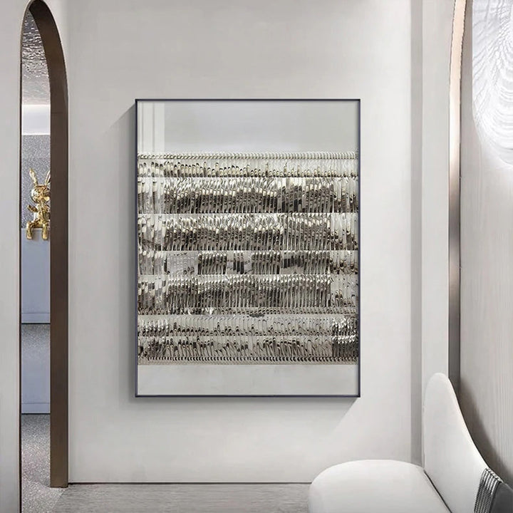 Minimalistisk urban teksturell abstrakt veggkunst Fine Art lerretsutskrifter nøytrale farger bilder for moderne leilighet stue hjemmekontor kunst dekor | Skanto