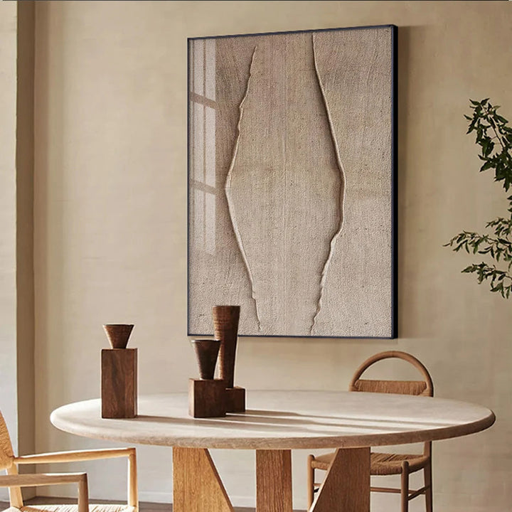 Minimalistisk urban teksturell abstrakt veggkunst Fine Art lerretsutskrifter nøytrale farger bilder for moderne leilighet stue hjemmekontor kunst dekor | Skanto