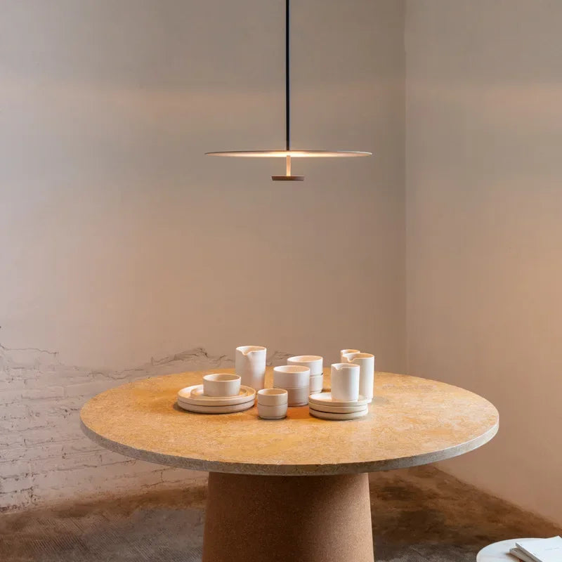 Moderne elegante LED-ring pendellampe „ElegantArc“ – minimalistisk design for stue og spisestue